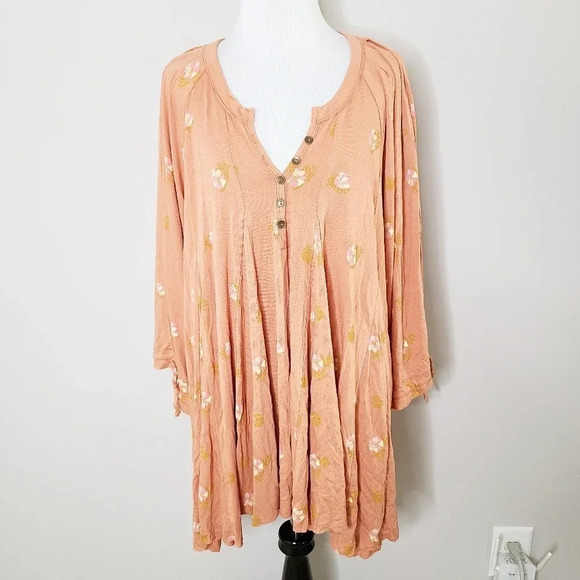 New Free People Winter Sun Cinnamon Tunic XS - Picture 1 of 9